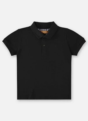 Up Baby - Camisa Polo Infantil para Menino Preto - UP BABY