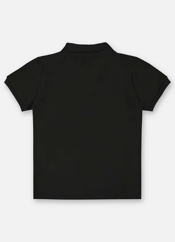Up Baby - Camisa Polo Infantil para Menino Preto 2