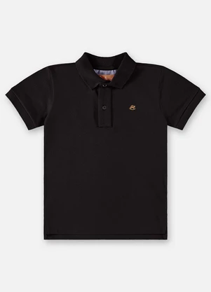 Up Baby - Camisa Polo Infantil para Menino Preto - UP BABY