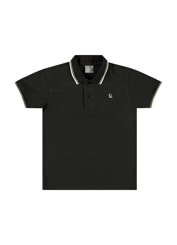 Quimby - Camisa Polo Infantil para Menino Preto 3
