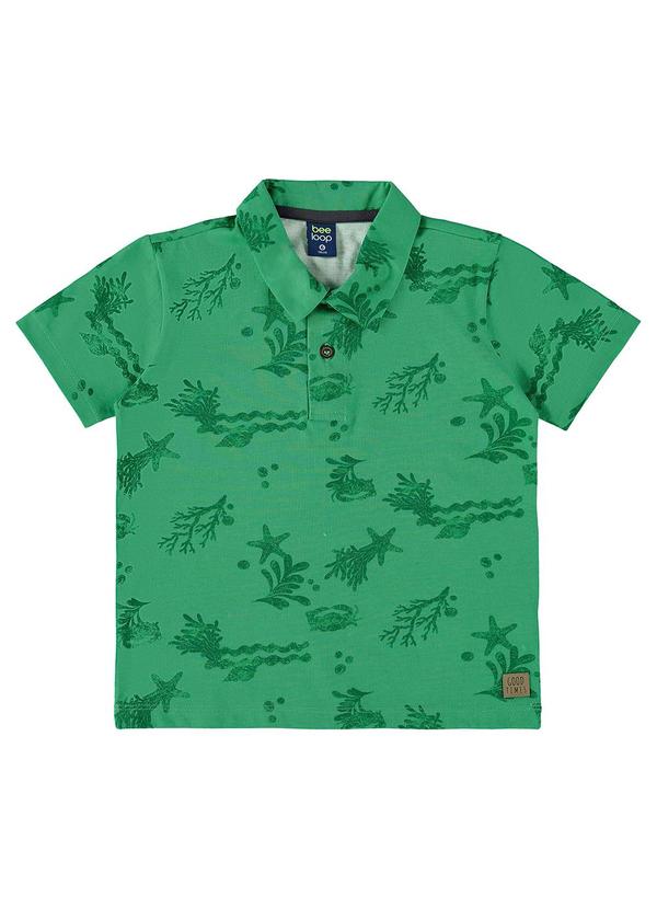 Bee Loop - Camisa Polo Infantil para Menino Verde