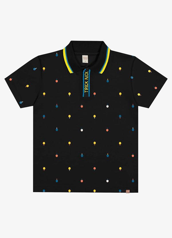 Trick Nick - Camisa Polo Infantil Preto