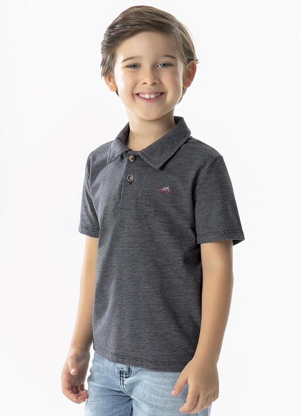 Cativa Kids - Camisa Polo Infantil Preto