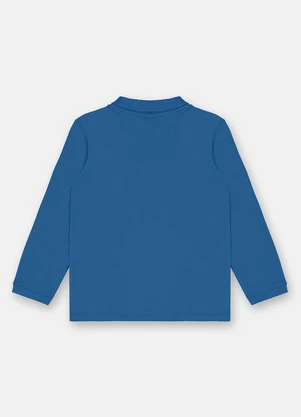 Up Baby - Camisa Polo Infantil Suedine Azul - UP BABY