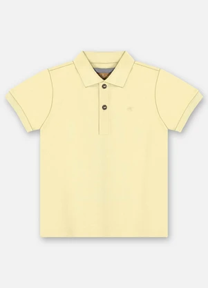 Up Baby - Camisa Polo Infantil Suedine Bege - UP BABY