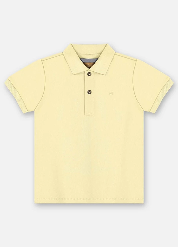 Up Baby - Camisa Polo Infantil Suedine Bege