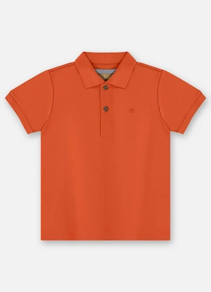 Up Baby - Camisa Polo Infantil Suedine Laranja - UP BABY