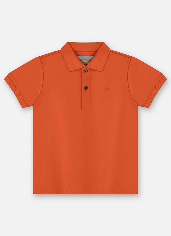 Up Baby - Camisa Polo Infantil Suedine Laranja