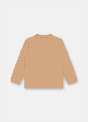 Up Baby - Camisa Polo Infantil Suedine Marrom - UP BABY