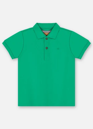 Up Baby - Camisa Polo Infantil Suedine Verde - UP BABY