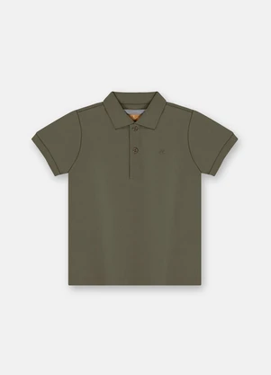 Up Baby - Camisa Polo Infantil Suedine Verde - UP BABY