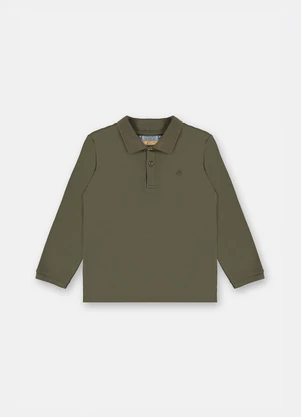 Up Baby - Camisa Polo Infantil Suedine Verde - UP BABY