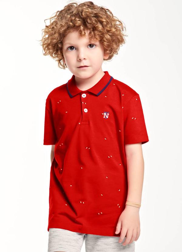 Trick Nick - Camisa Polo Infantil Vermelho