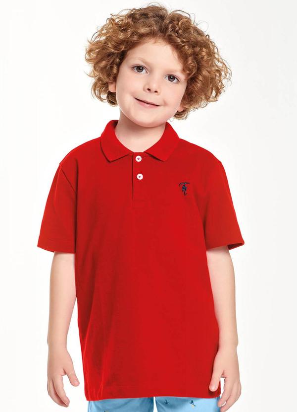 Trick Nick - Camisa Polo Infantil Vermelho
