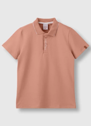 Carinhoso - Camisa Polo Inspire em Piquet Salmão - CARINHOSO