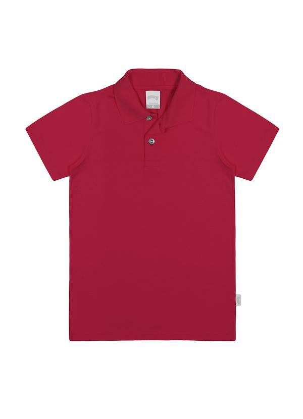 Alakazoo - Camisa Polo Lisa Malha Penteada Vermelho