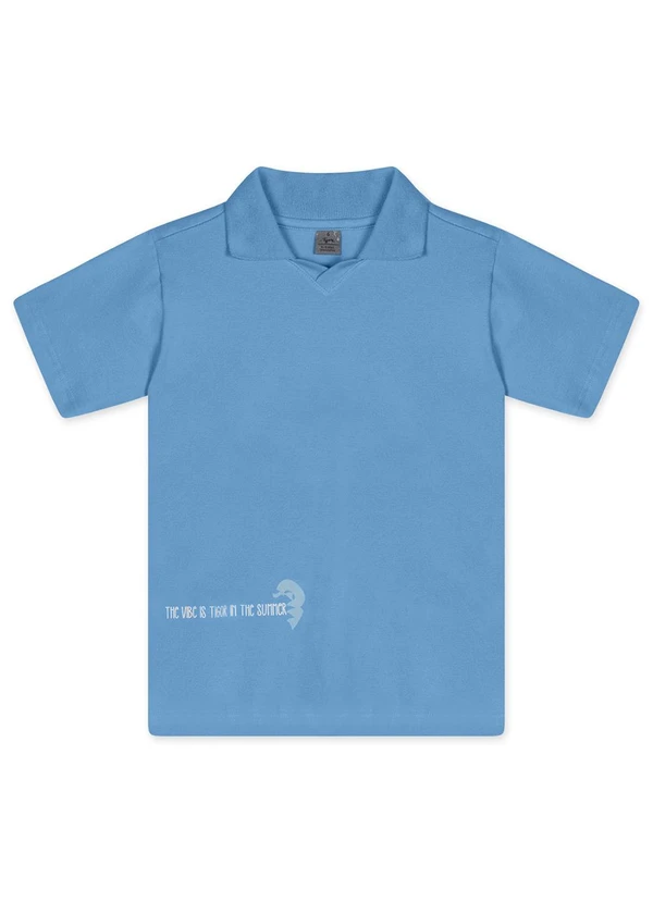 Tigor T Tigre - Camisa Polo Manga Curta Infantil Masculina Azul
