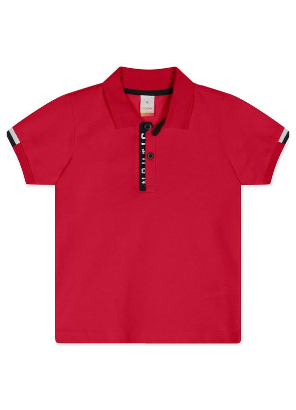 Marisol - Camisa Polo Manga Curta Infantil Vermelho