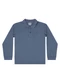 Quimby - Camisa Polo Manga Longa Preto - variação: Azul