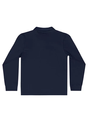 Quimby - Camisa Polo Manga Longa Azul - QUIMBY