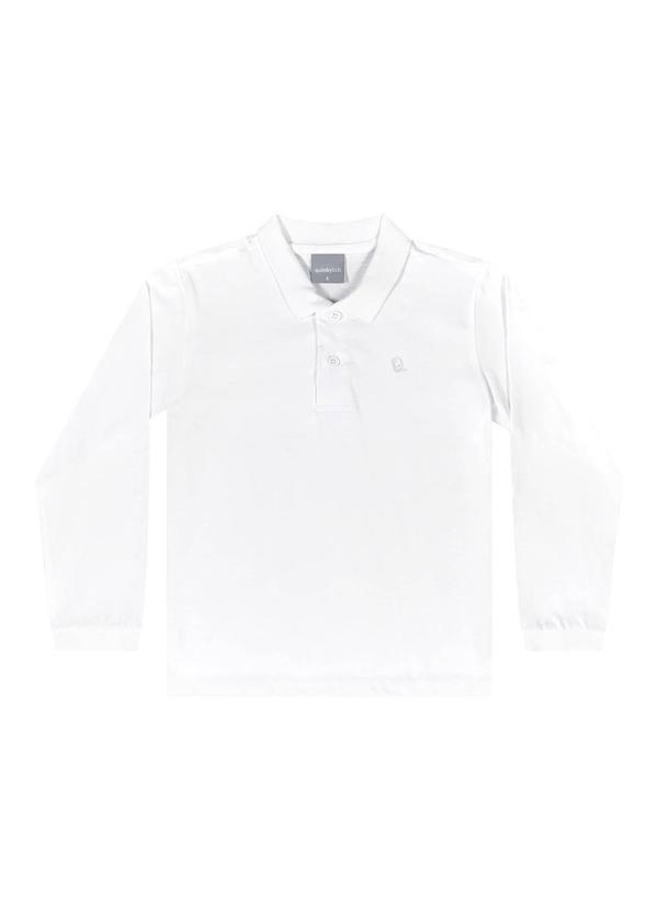 Quimby - Camisa Polo Manga Longa Branco