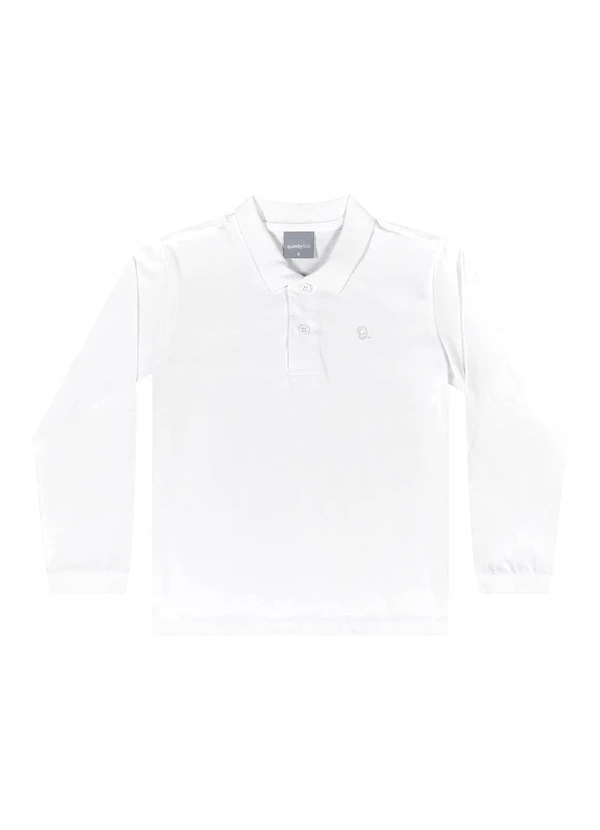 Quimby - Camisa Polo Manga Longa Branco