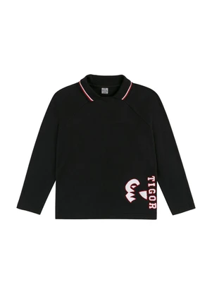 Tigor T Tigre - Camisa Polo Manga Longa Preto - TIGOR T TIGRE
