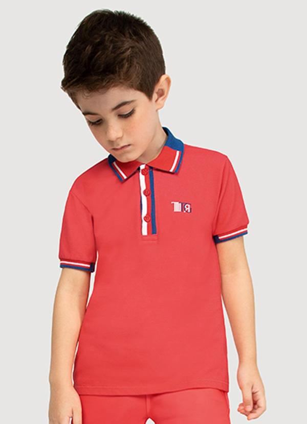 Tigor T Tigre - Camisa Polo Menino Vermelho