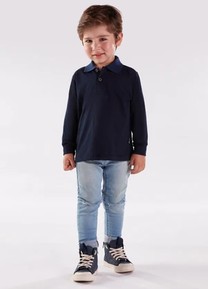 Pulla Bulla - Camisa Polo Menino Azul - PULLA BULLA