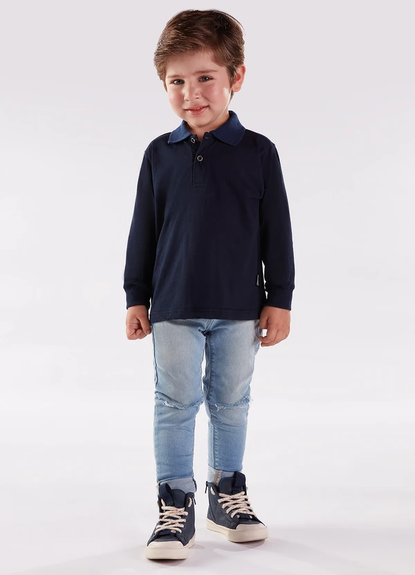 Pulla Bulla - Camisa Polo Menino Azul 2