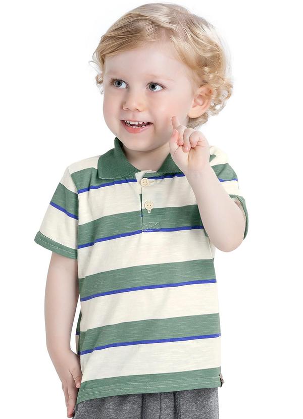 Elian - Camisa Polo Masculino Infantil Bege