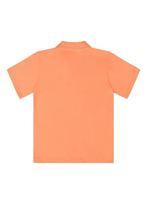 Quimby - Camisa Polo Meia Malha Laranja - QUIMBY
