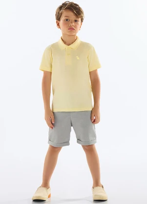 Quimby - Camisa Polo Meia Malha Marrom - QUIMBY
