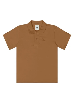 Quimby - Camisa Polo Meia Malha Marrom - QUIMBY