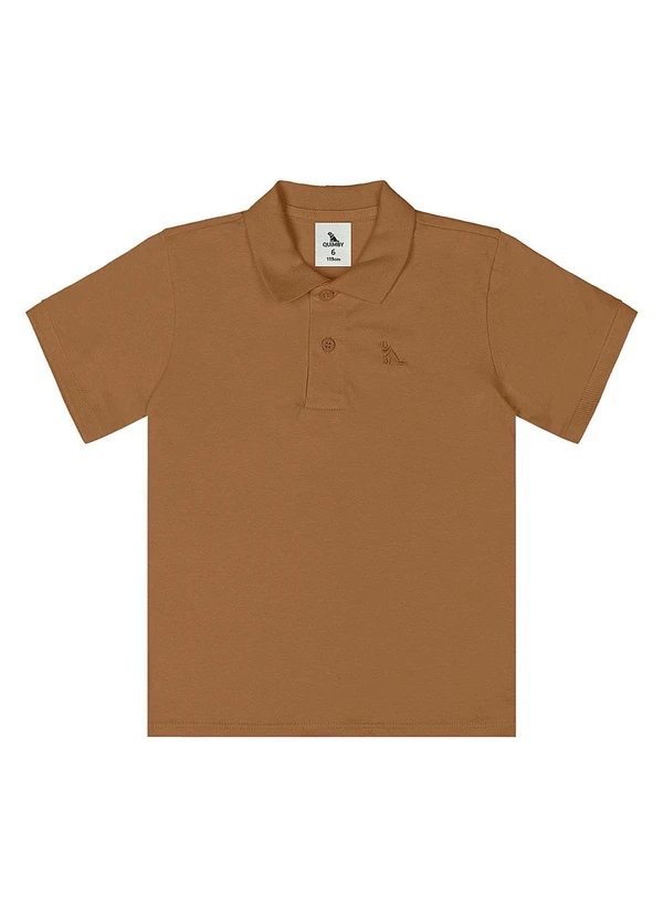 Quimby - Camisa Polo Meia Malha Marrom
