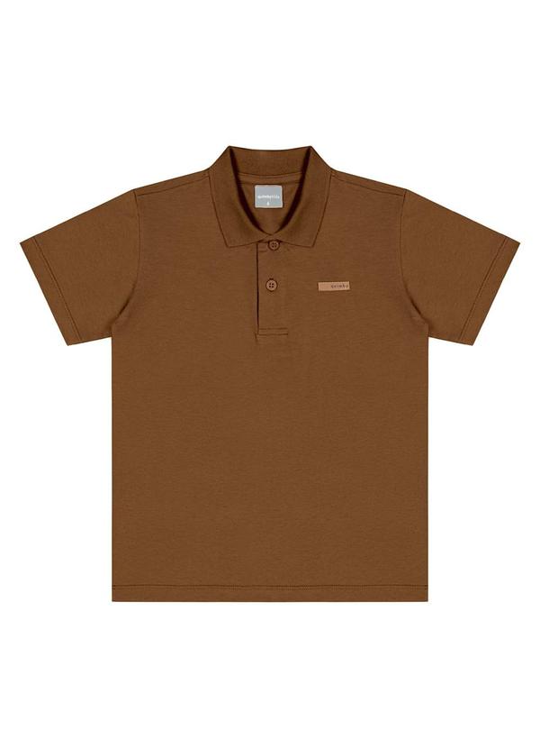 Quimby - Camisa Polo Meia Malha para Menino Marrom