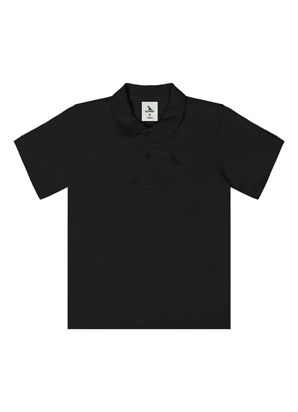Quimby - Camisa Polo Meia Malha Preto