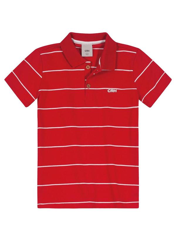 Carinhoso - Camisa Polo Off White Listrada Menino