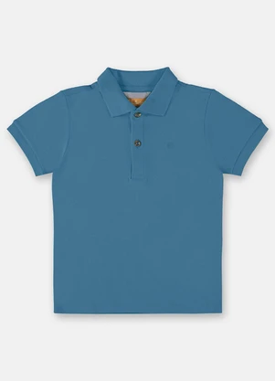 Up Baby - Camisa Polo para Menino Azul - UP BABY