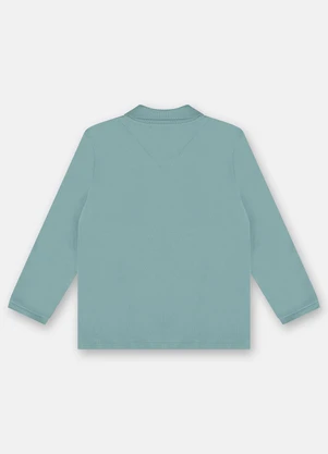 Up Baby - Camisa Polo para Menino Azul - UP BABY