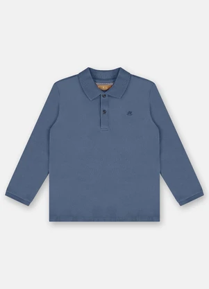 Up Baby - Camisa Polo para Menino Azul - UP BABY