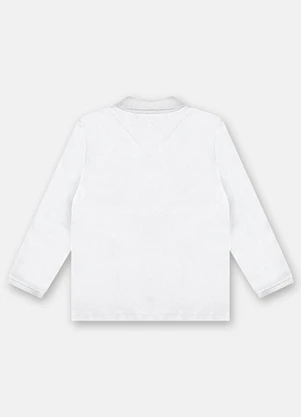 Up Baby - Camisa Polo para Menino Branco - UP BABY