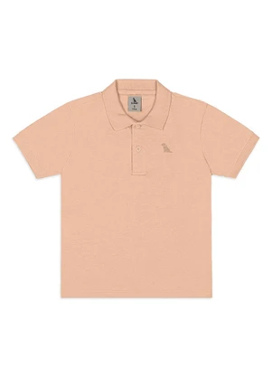 Quimby - Camisa Polo para Menino em Algodão Marrom - QUIMBY