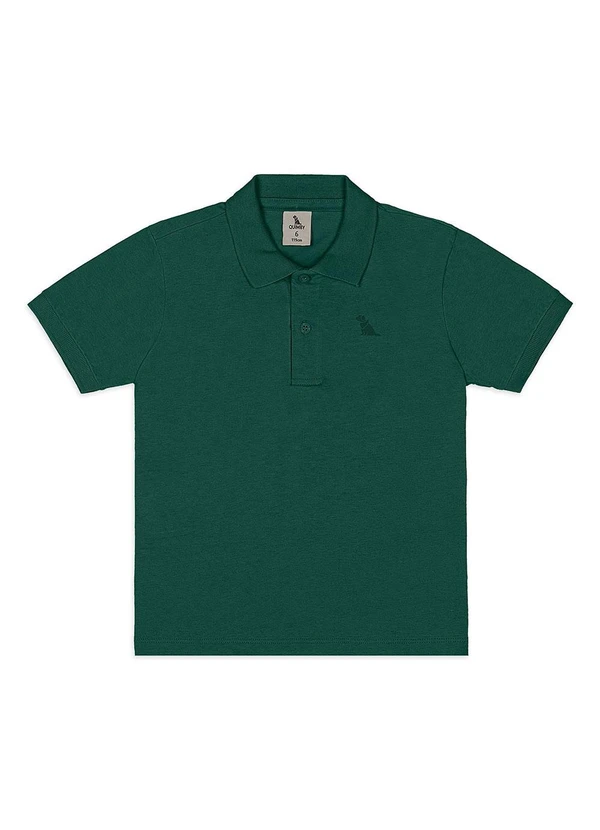 Quimby - Camisa Polo para Menino em Algodão Verde 3