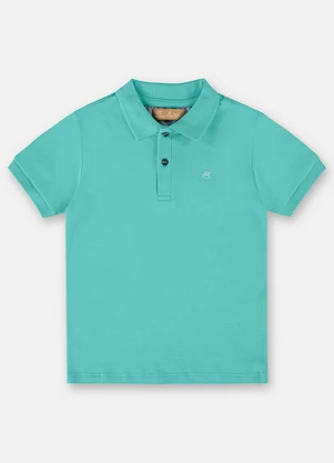 Up Baby - Camisa Polo para Menino em Suedine Azul - UP BABY