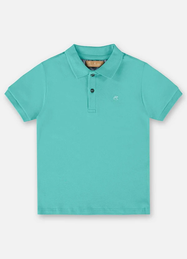 Up Baby - Camisa Polo para Menino em Suedine Azul