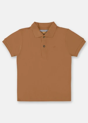 Up Baby - Camisa Polo para Menino Marrom - UP BABY