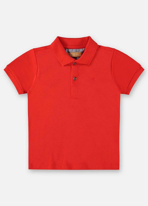 Up Baby - Camisa Polo para Menino Vermelho