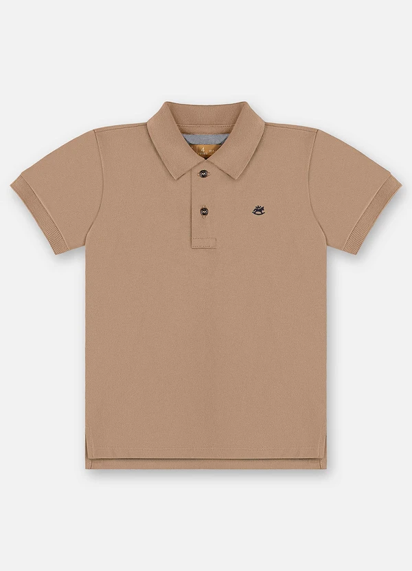 Up Baby - Camisa Polo Piquet Infantil Marrom 3