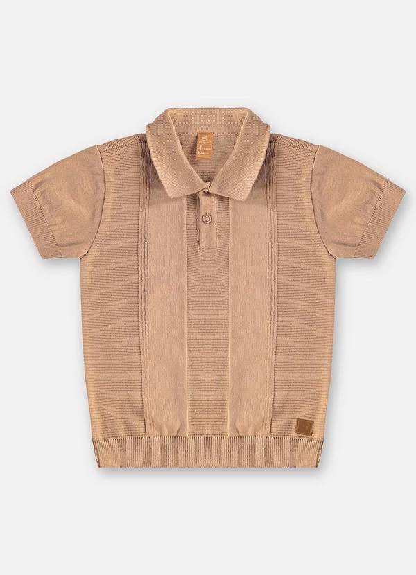 Up Baby - Camisa Polo Tricot Infantil Marrom 3